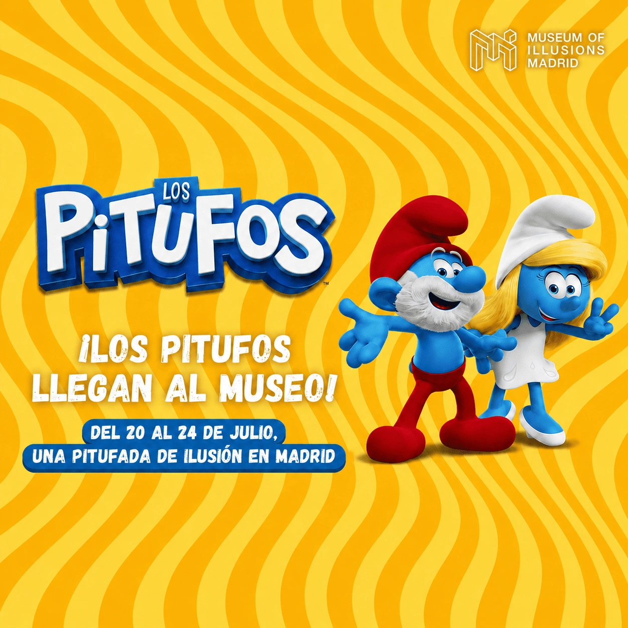 Los Pitufos llegan al Museo de las Ilusiones de Madrid