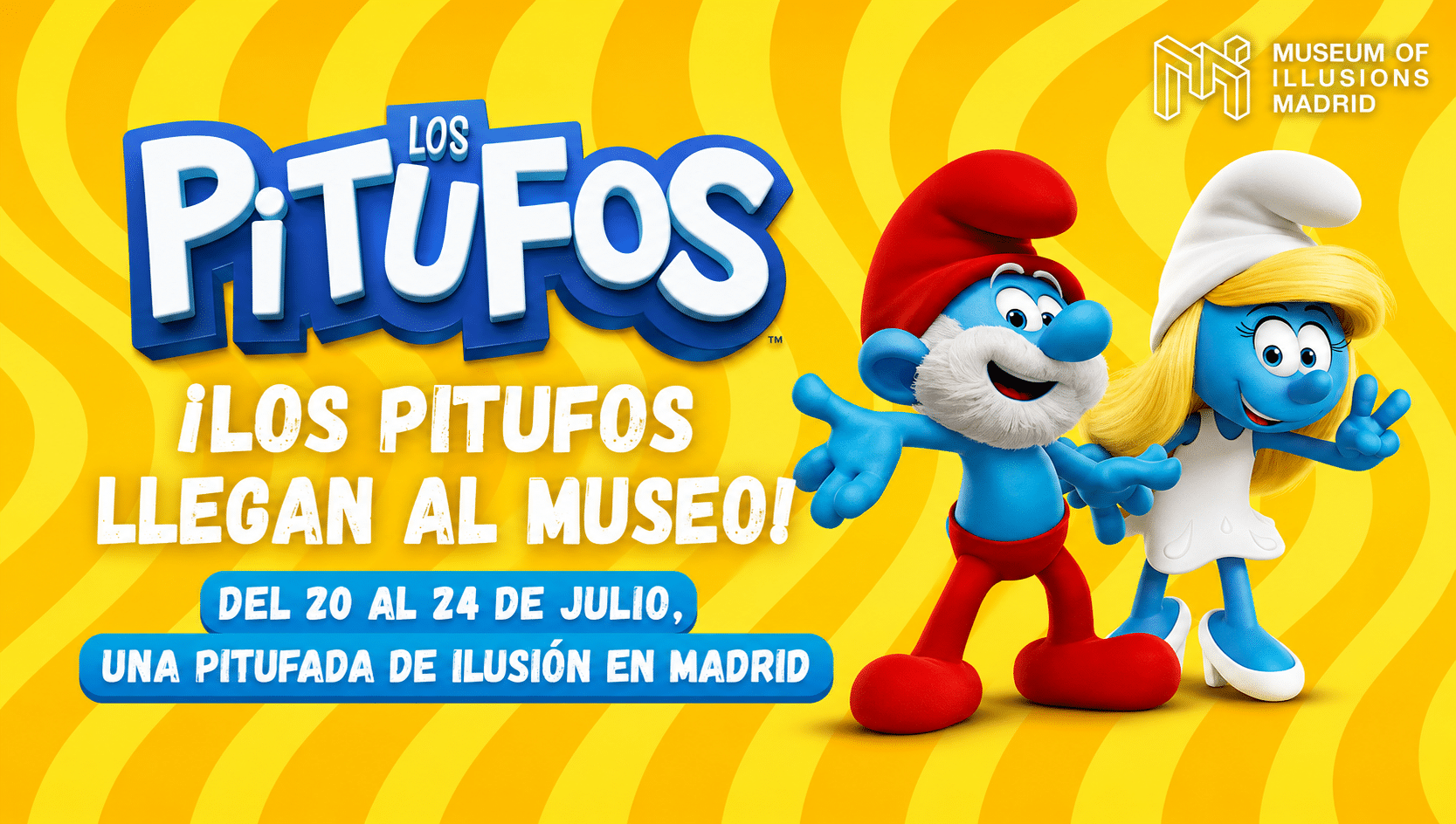 Entradas Los Pitufos llegan al Museo de las Ilusiones Madrid del 20 al 24 de julio