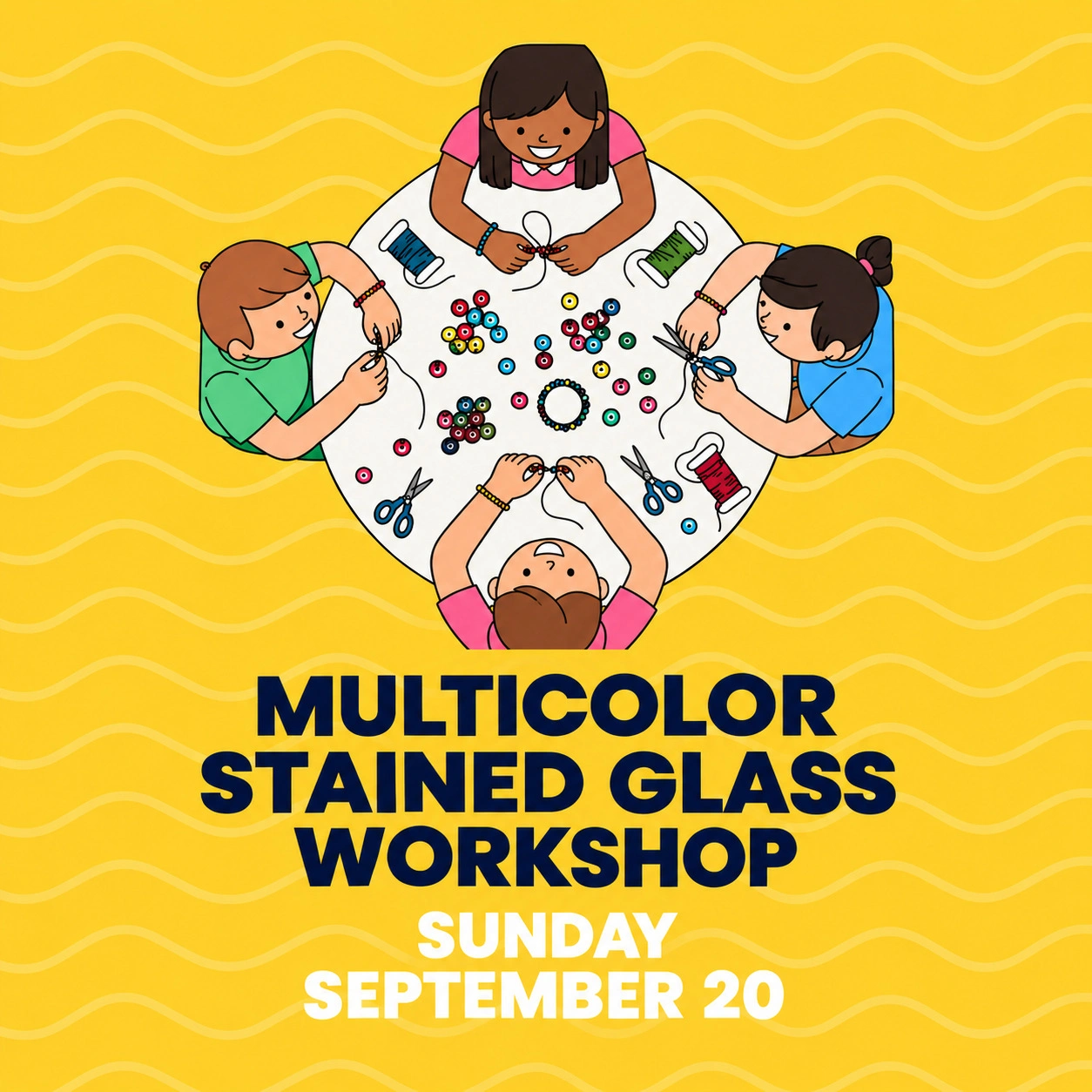 multicolor stained glass workshop small