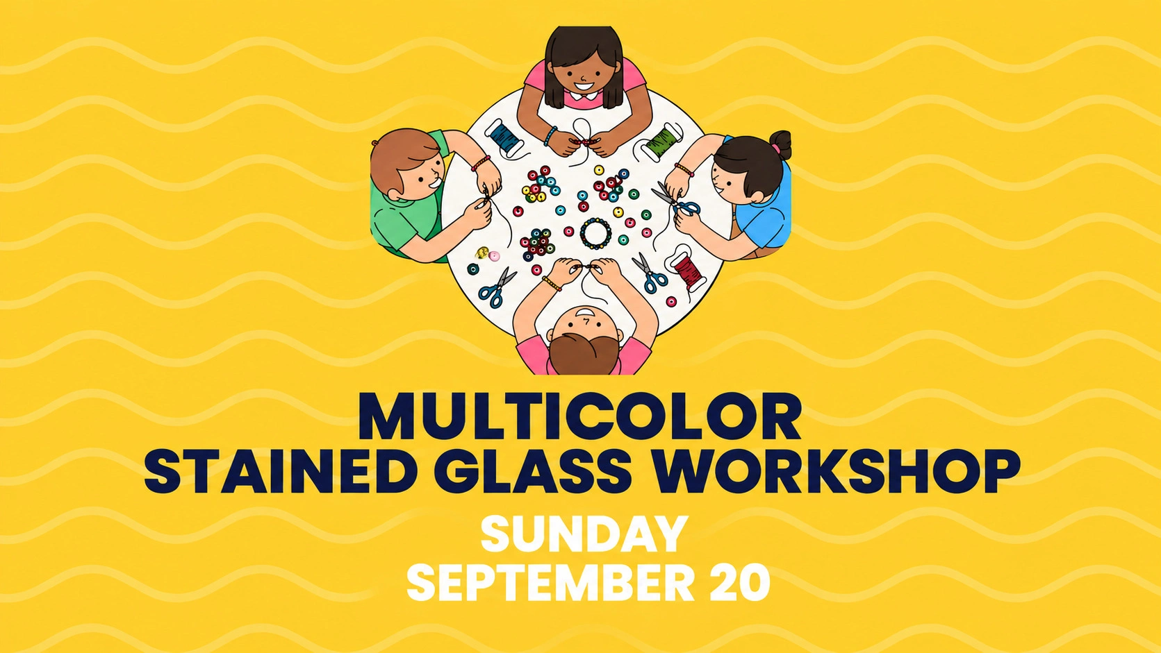 multicolor stained glass workshop